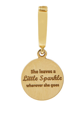 She Leaves Little Sparkles Everywhere She Goes Charm, 18k Yellow Gold